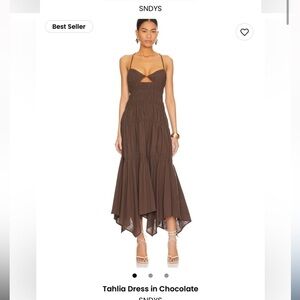 SNDYS Tahlia Dress in Chocolate NEW WITH TAGS size medium